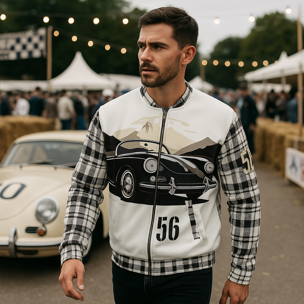 London Calling Vintage Pro Turing sports car Unisex Bomber Jacket