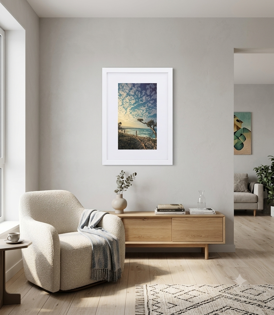Ukiyo-e Inspired Modernism () Matte Paper Framed Poster With Mat