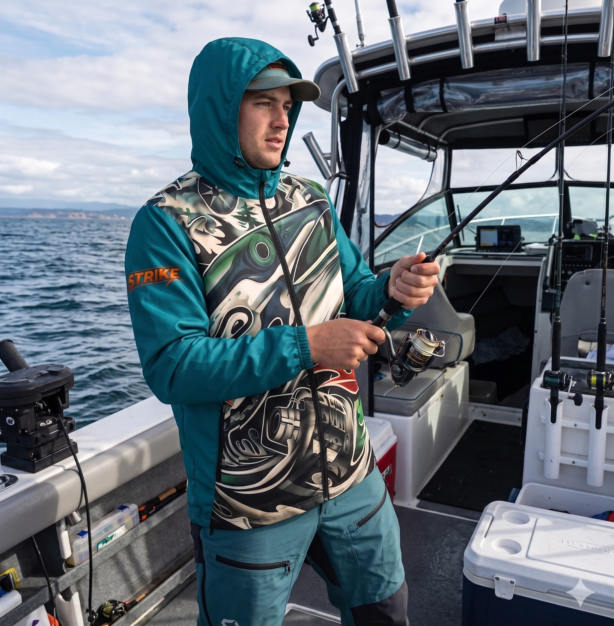 Deep sea fishing Men’s windbreaker