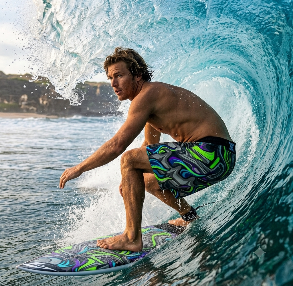 Flames Cut Men's Board Shorts