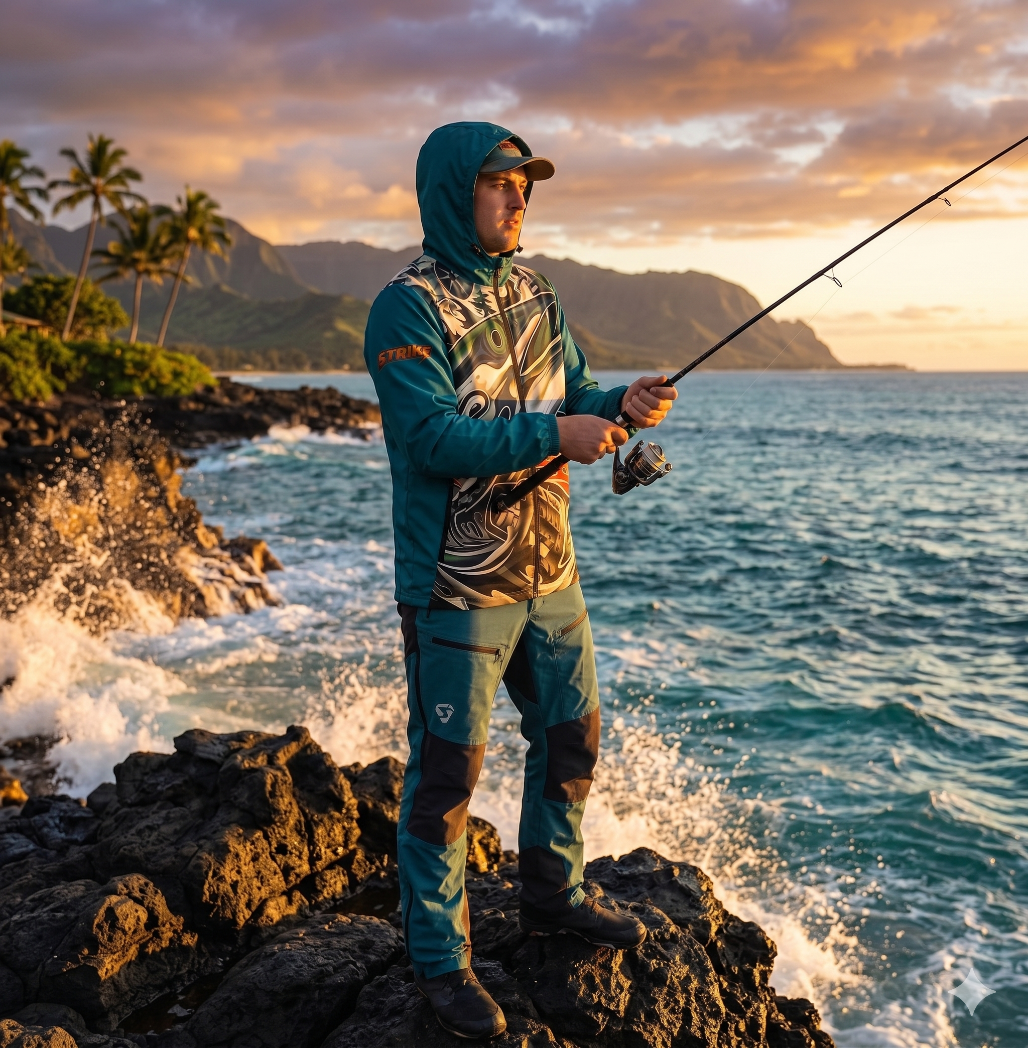 Deep sea fishing Men’s windbreaker